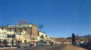 A view of Route 66 in Kingman in earlier times